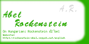 abel rockenstein business card